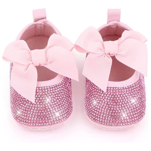 NWT Cute Sparkling Bling Swarovski Rhinestone Baby Girl Princess Shoes +… - Picture 5 of 16